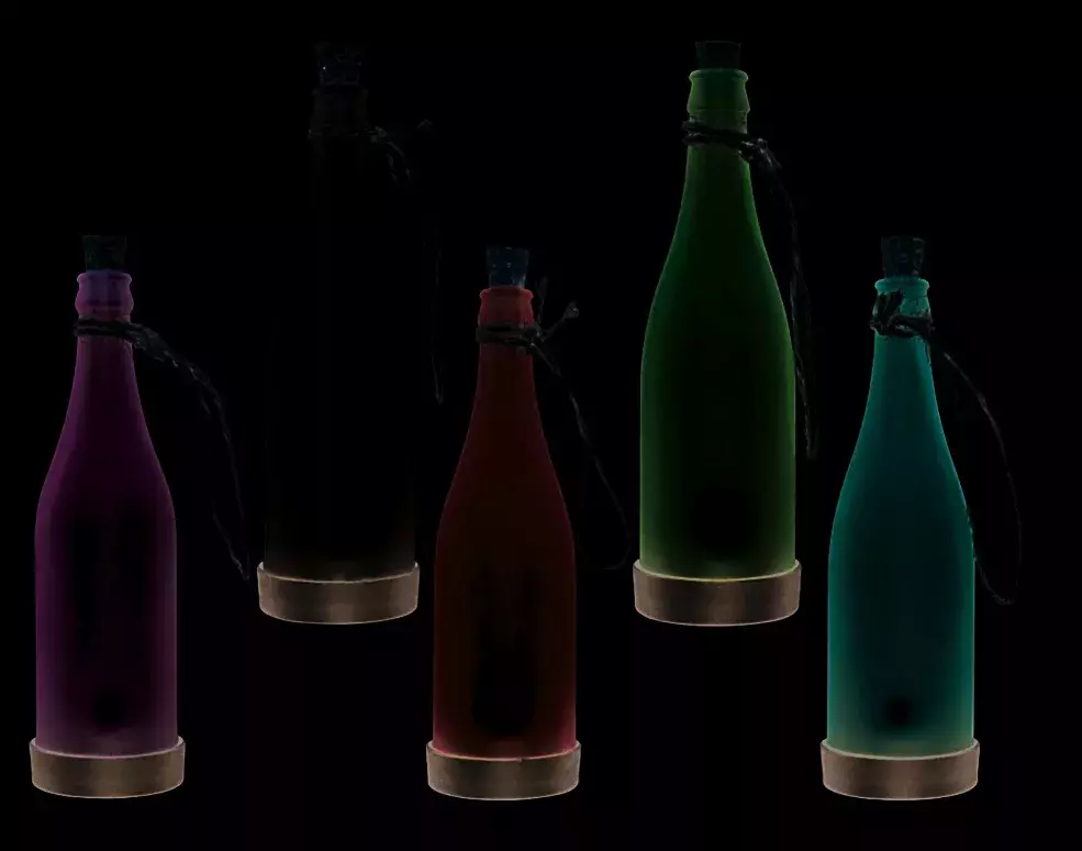 Barevné láhve s LED osvětlením (Kika)