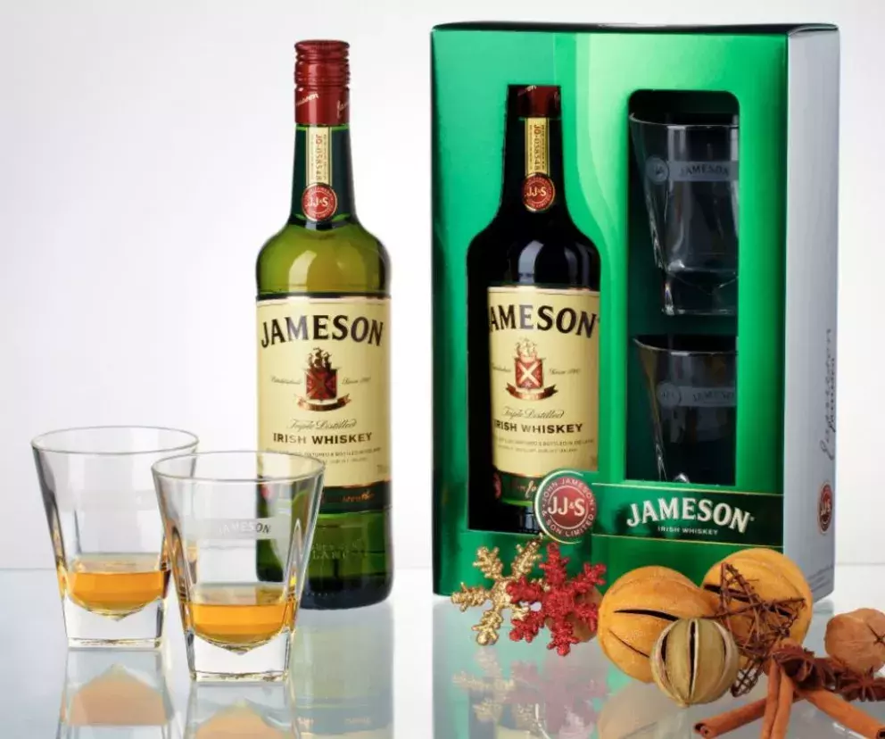 Dárkové balení Jameson Irish whiskey se dvěma sklenkami