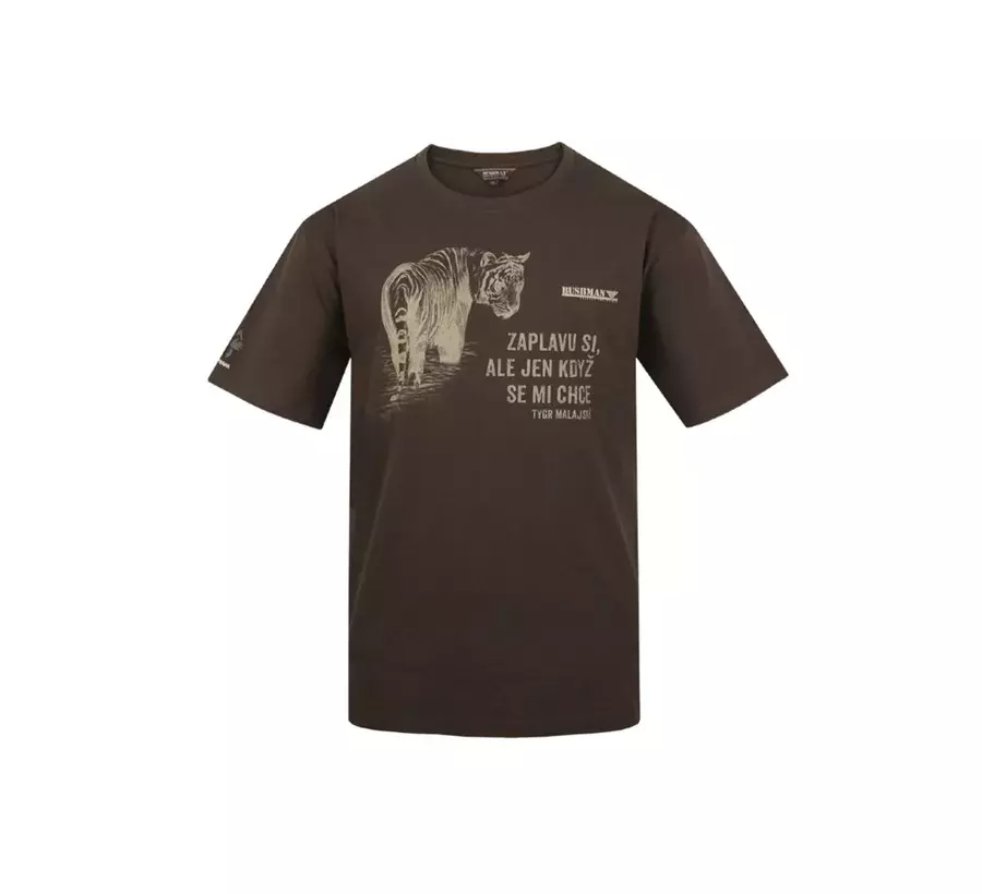 Triko Bushman hnědé s tygrem