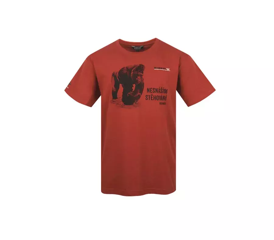 Triko Bushman oranžové s gorilím samcem Richardem