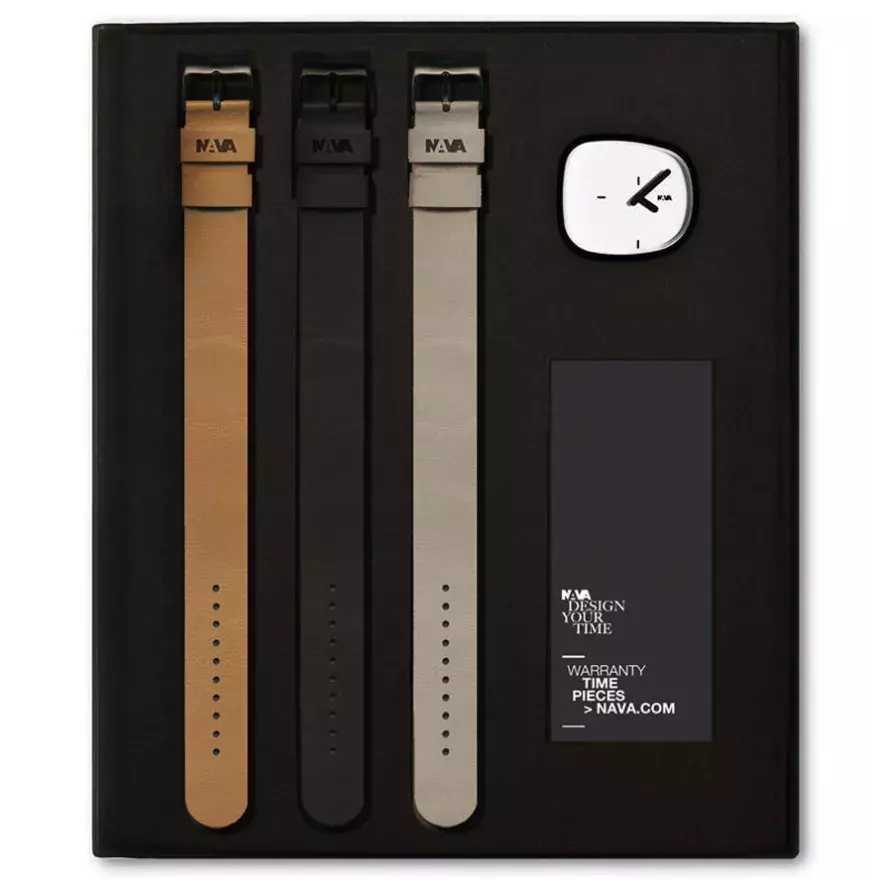Hodinky Stone (Nava design) se třemi pásky