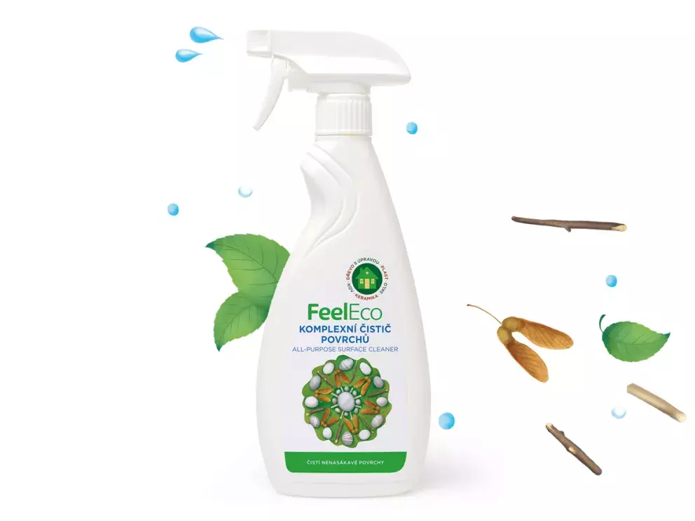<p>FEEL ECO Komplexní čistič povrchů. Bez oplachování čisté sklokeramické desky, nerez, plast, sklo i dřevo. Bez alergenů.</p>
