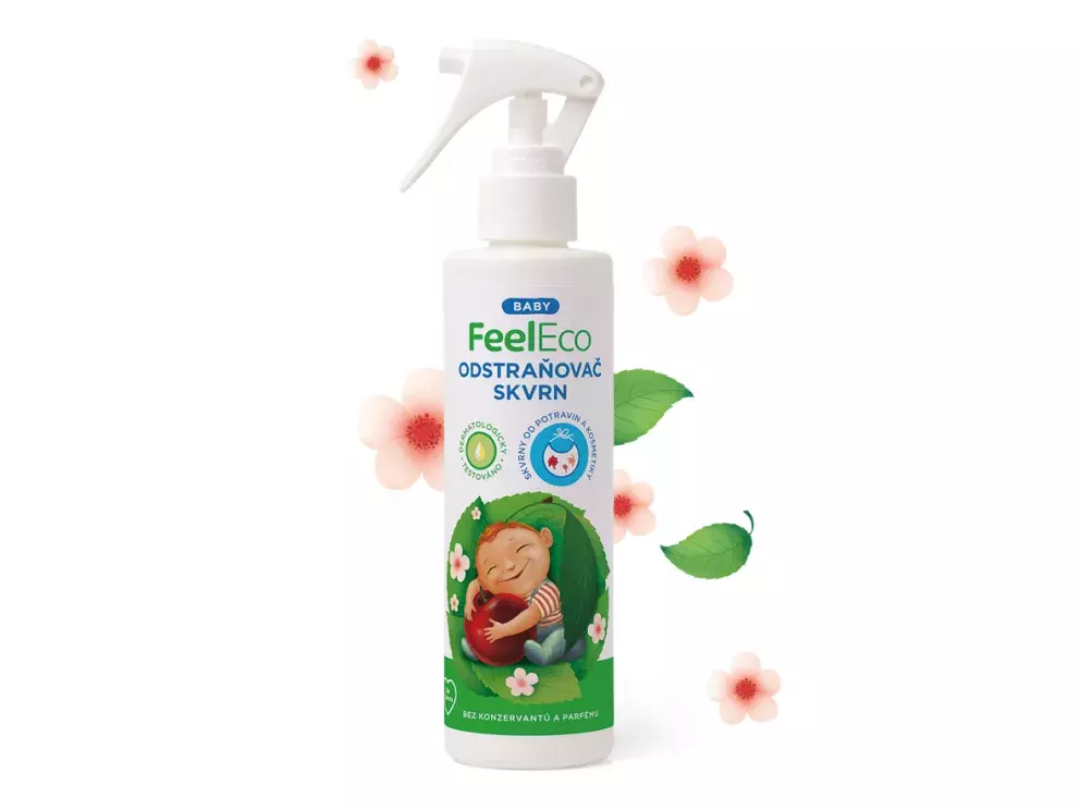 <p>FEEL ECO Odstraňovač skvrn BABY na skvrny od potravin, kosmetiky, bláta, trávy. Účinná pomoc při řešení malých nehod.</p>
