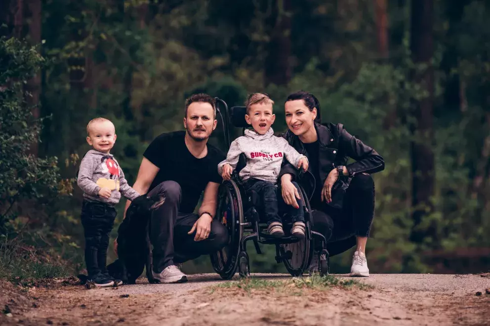 <p>Klára a Martin Hrdí se svými syny.</p>
