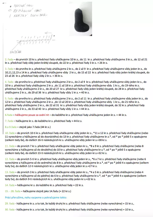 Foto 4 k článku Návod: Háčkovaný čertík Rarášek Lukášek