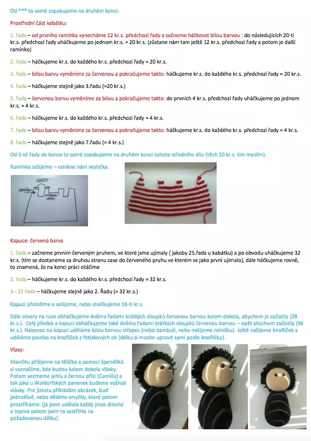 Foto 8 k článku Návod: Háčkovaný čertík Rarášek Lukášek