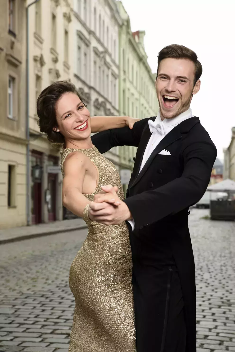 <p>Herečka Veronika Khek Kubařová a tanečník Dominik Vodička</p>
