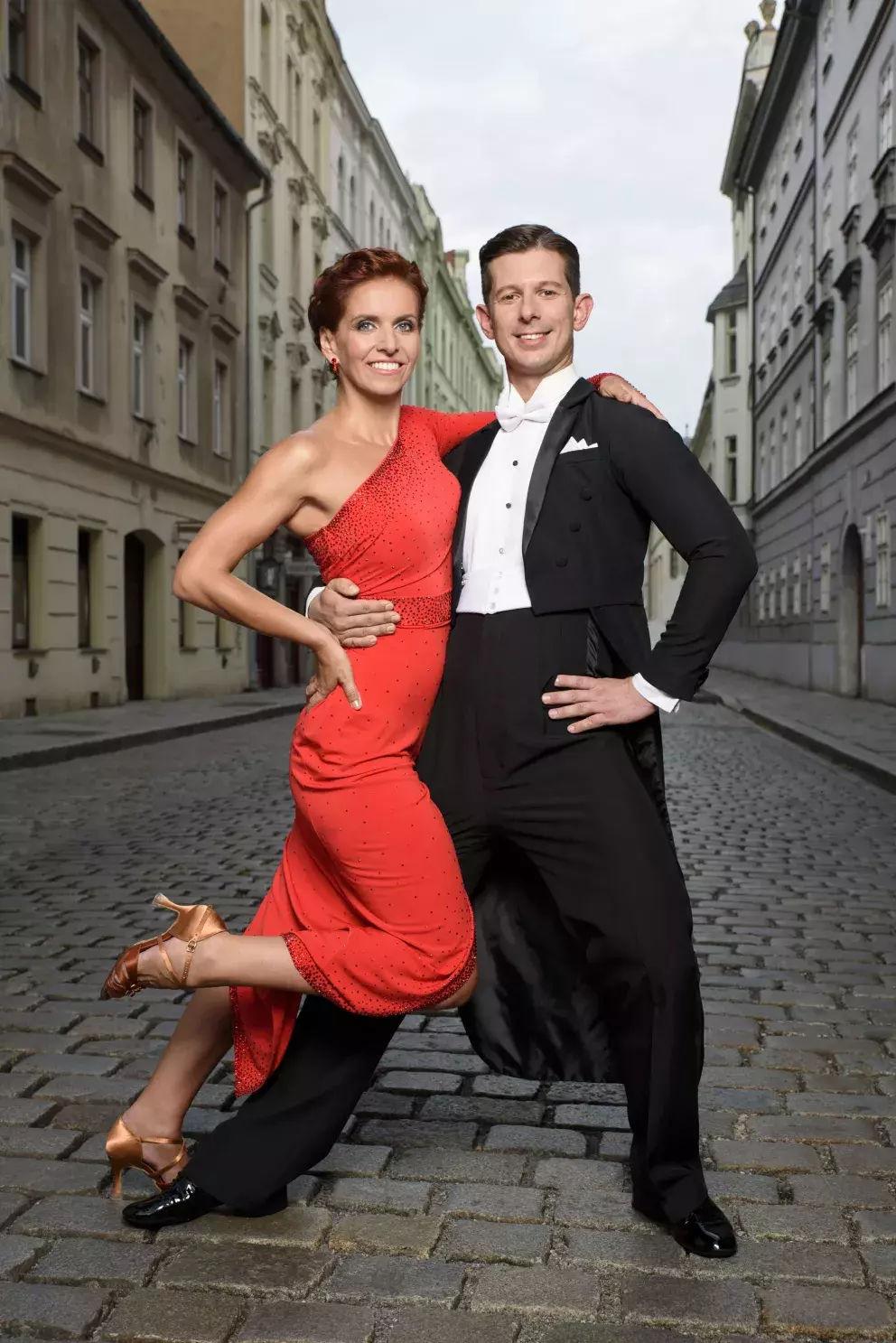 <p>Moderátorka Nora Fridrichová a tanečník Jan Kohout.</p>
