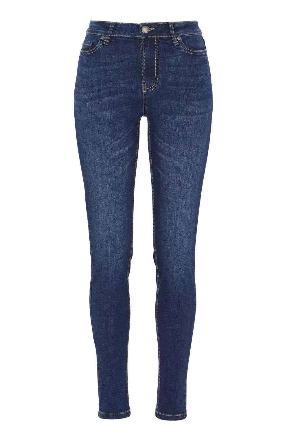 <p>Tmavě modré džíny (999 Kč, Cellbes)</p>
