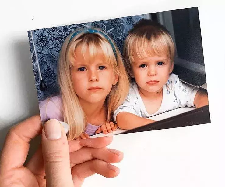 <p>Jitka Nováčková s bratrem</p>
