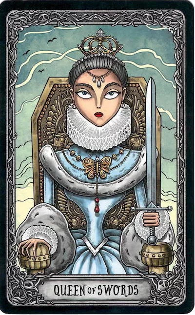 Tarot Královna mečů