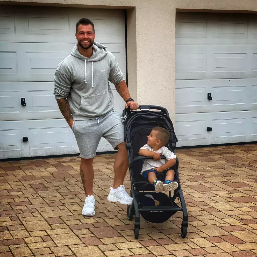 Karel Frýd se synem