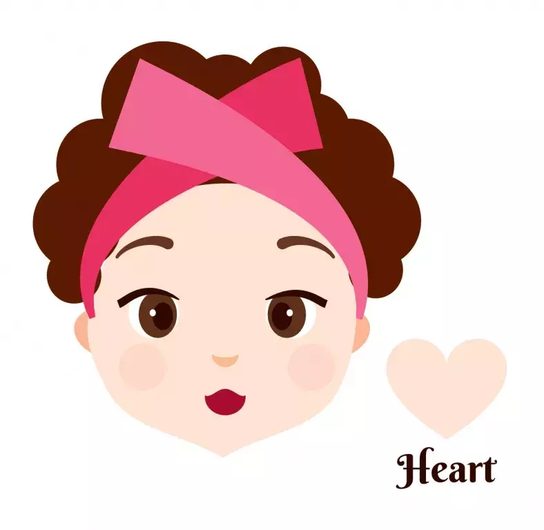 Účesy s obličejem ve tvaru srdce