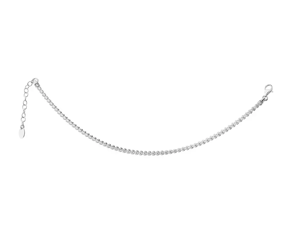 Stříbrný náramek se zirkony