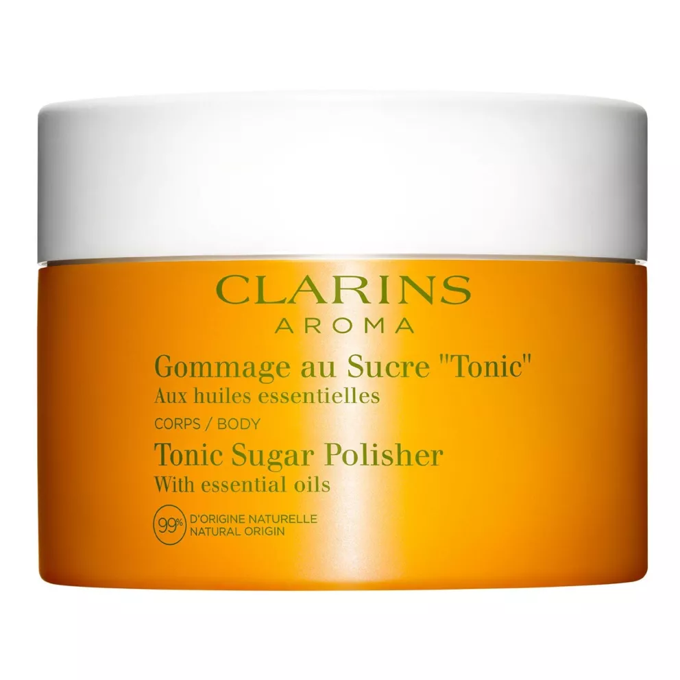 Tělový peeling Tonic Sugar Polisher, Clarins, 1200 Kč