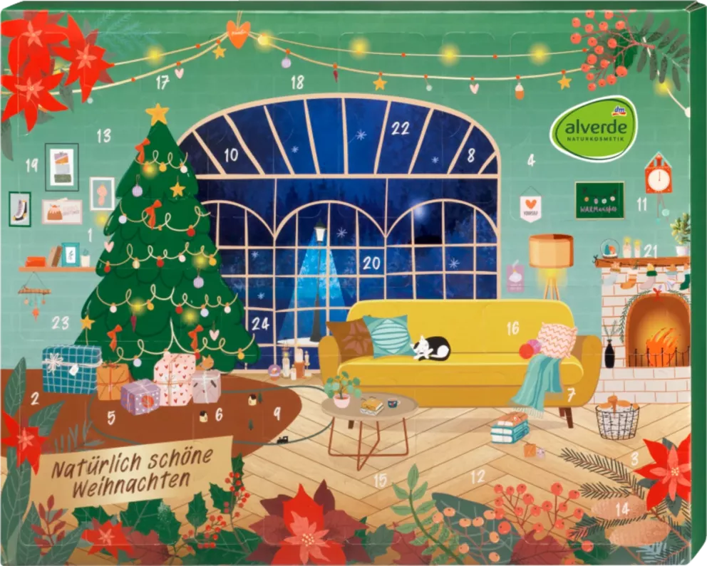 Adventní kalendář Natürlich schöne Weihnachten, Alverde Naturkosmetik, 499 Kč, dm drogerie