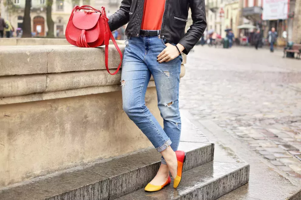 Ploché boty s kulatou špičkou