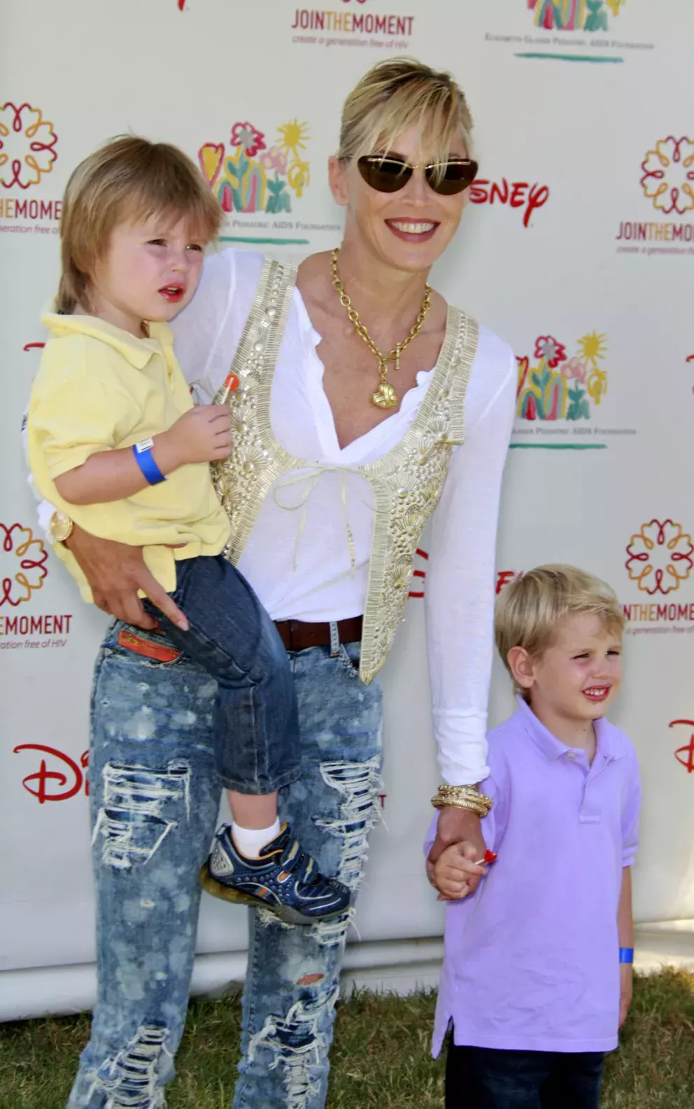 Sharon Stone a synové