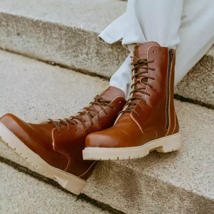 Kotníkové kožené boty