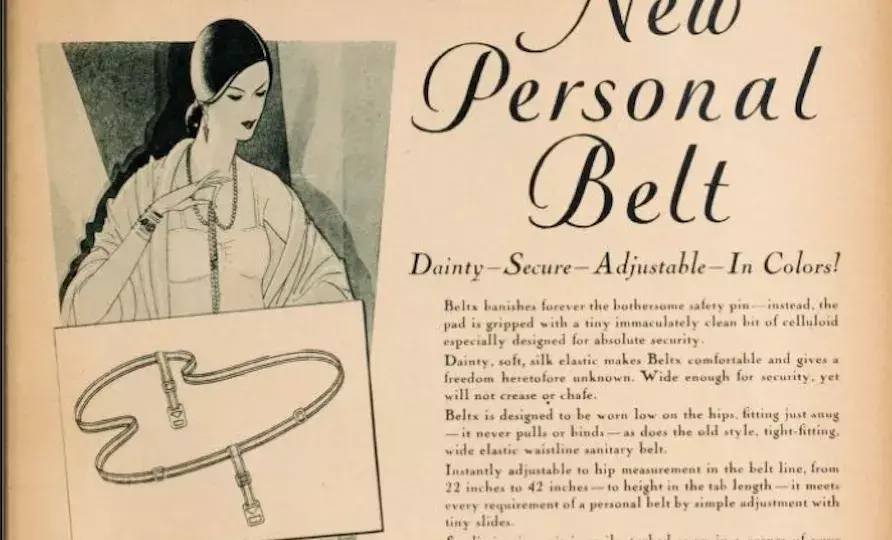 Pásek na hygienické vložky