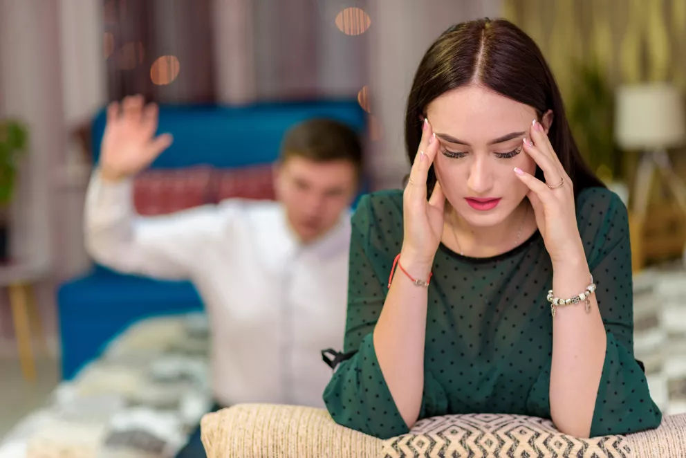 Žena v konfliktu s mužem