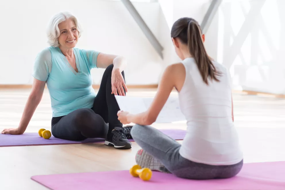 Žena v tělocvičně