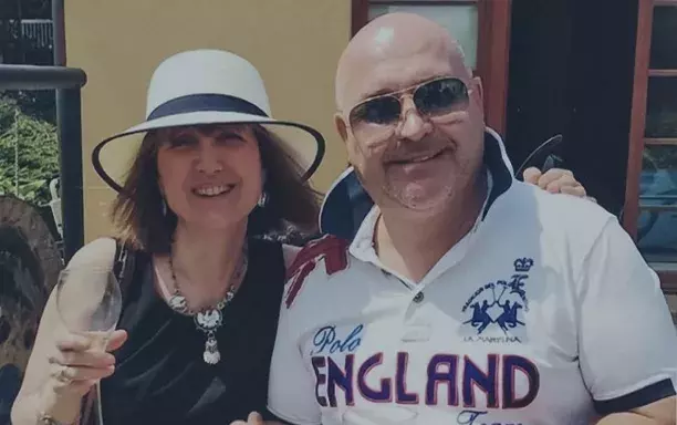 Michal David s manželkou