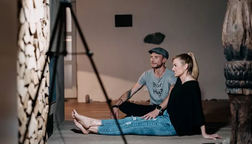 Gabriela Soukalová a Miloš Kadeřábek