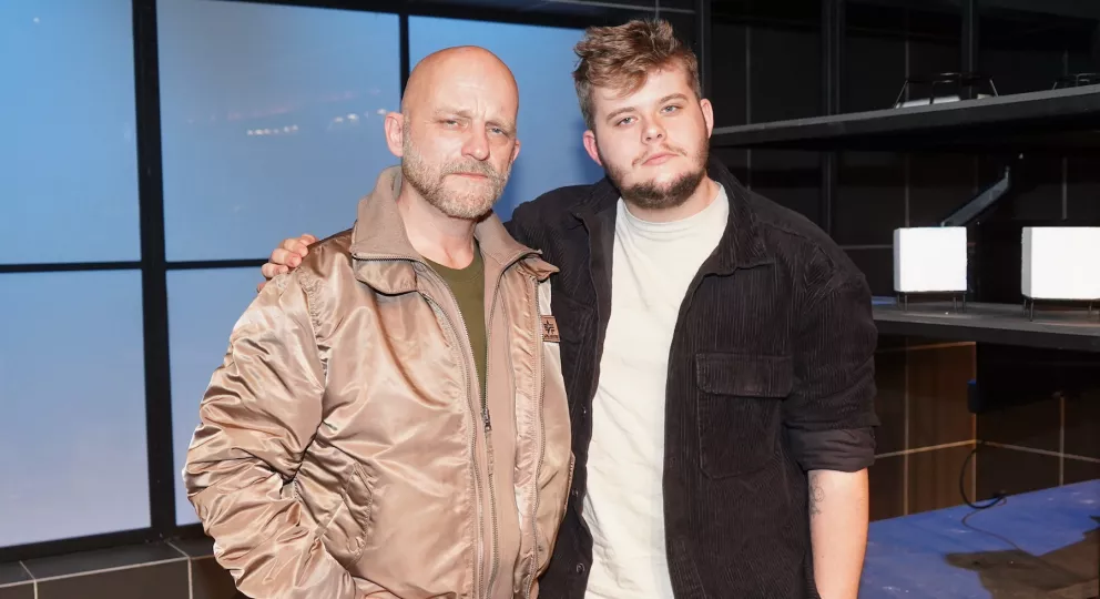 Hynek Čermák se synem Bořivojem