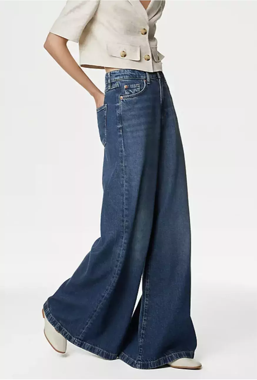 Džíny se širokými palácovými nohavicemi, ze směsi materiálu lyocell, 1.699 Kč