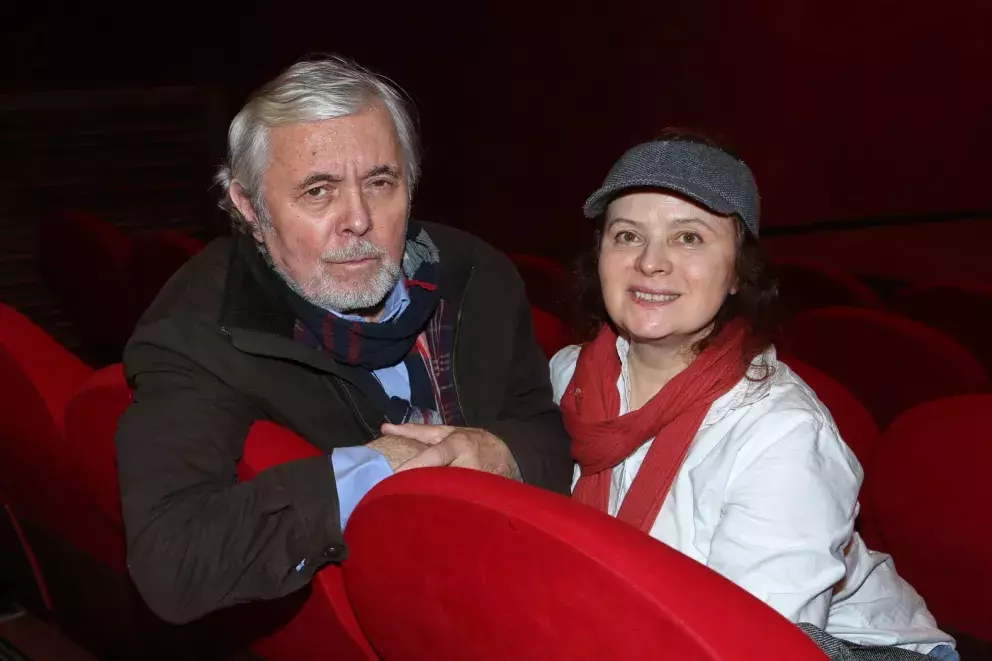 Libuše Šafránková s Josefem Abrhámem v roce 2013