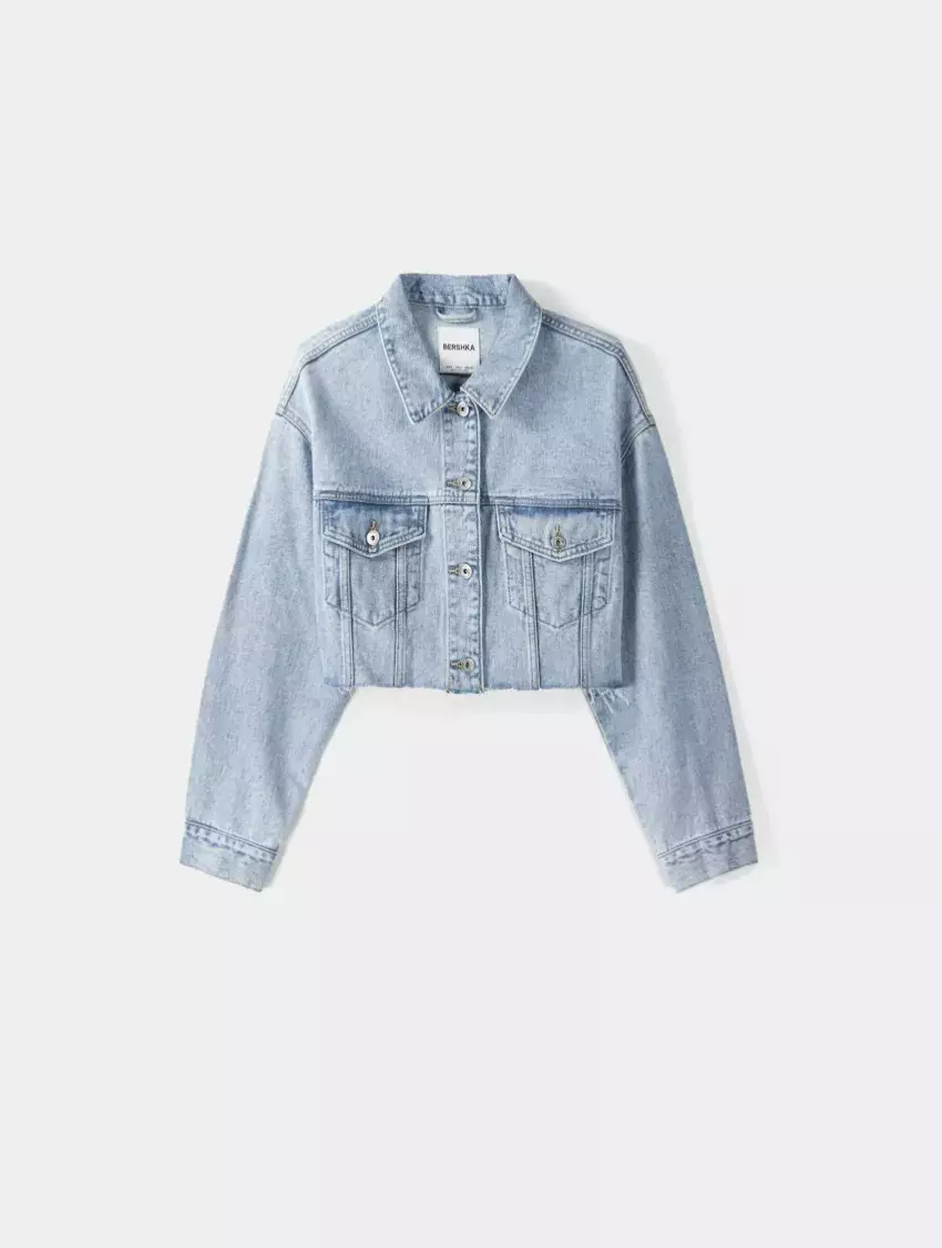 Bershka CROPPED - Džínová bunda 699,00 Kč