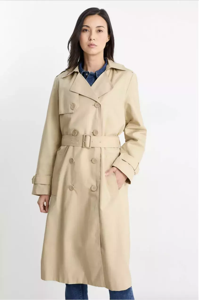 trenčkot béžová