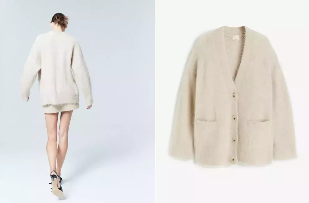 Propínací svetr z mohérové směsi, H&M, 3 999 Kč