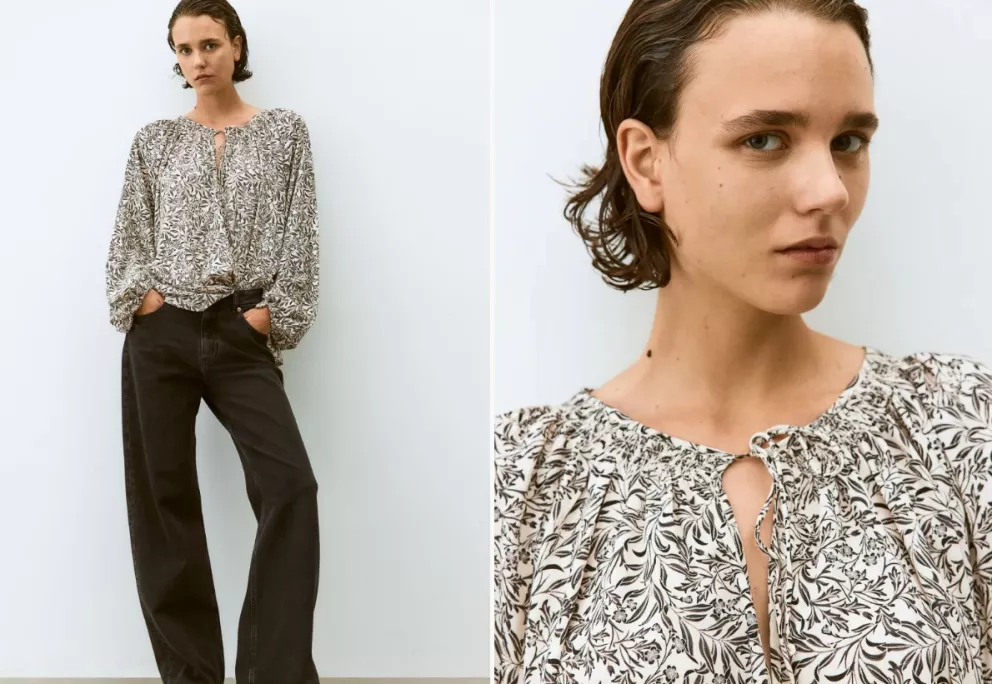 Oversized krepová halenka, H&M, 429 Kč