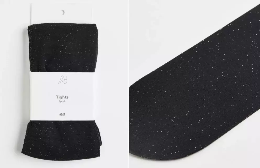 Třpytivé punčocháče 40 denier, H&M, 339 Kč