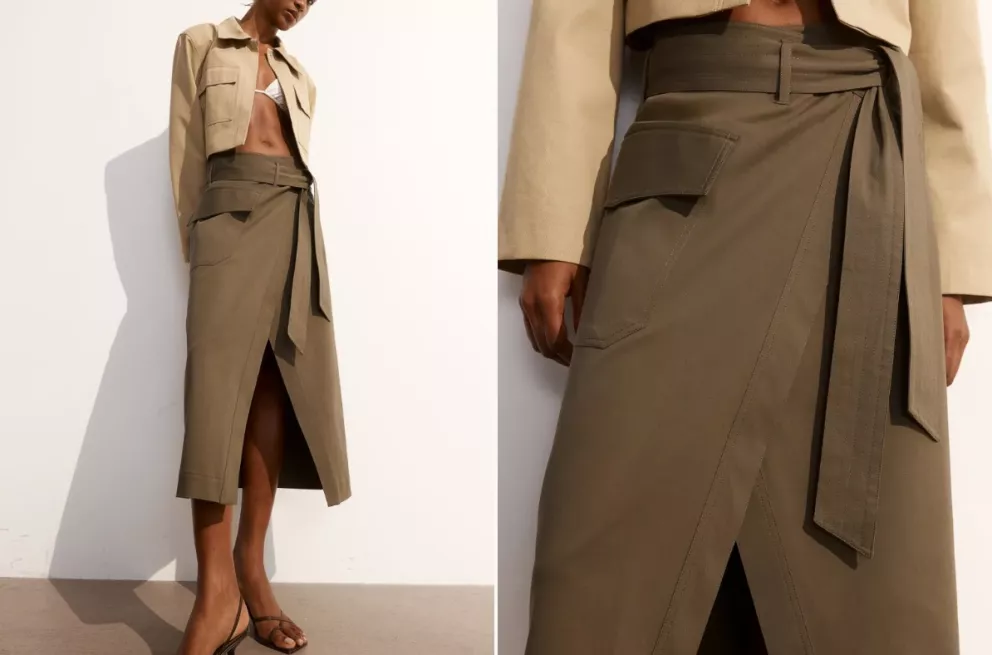 Zavinovací sukně s vysokým pasem, H&M, 1 459 Kč