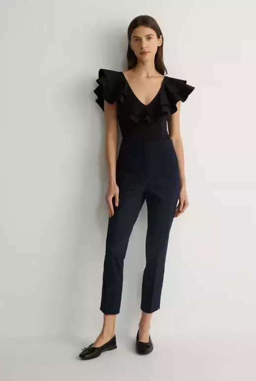 Cigaretové kalhoty s nažehlenými puky, Reserved, 599 Kč