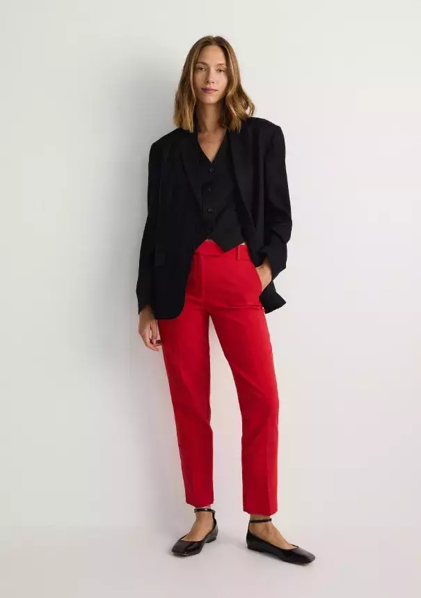 Červené cigaretové kalhoty, Reserved, 699 Kč