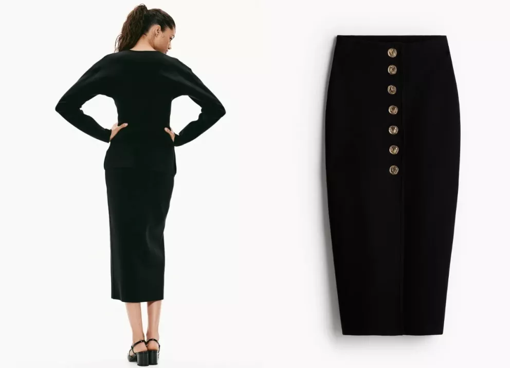 Pouzdrová sukně z jemného úpletu, H&M, 1 459 Kč