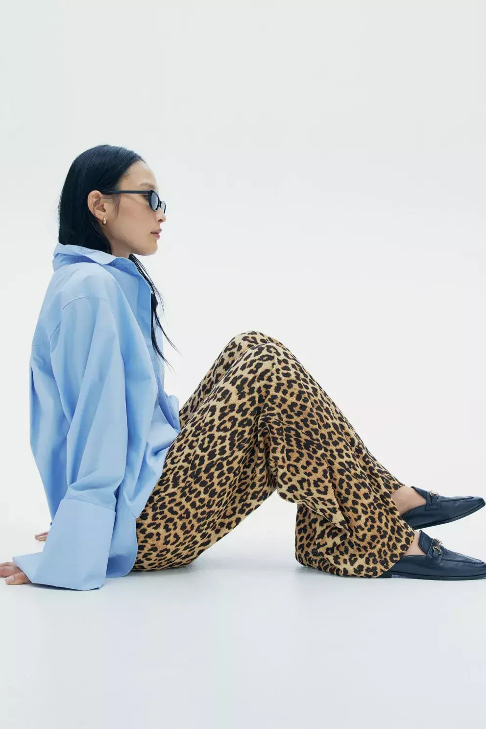 Široké natahovací kalhoty, H&M, 359 Kč