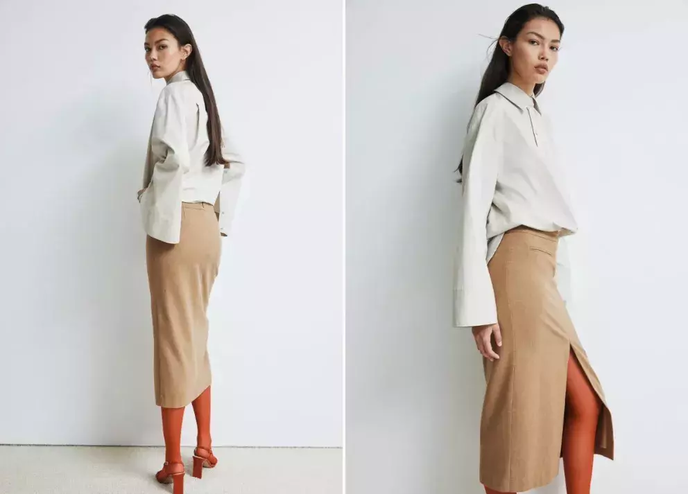 Pouzdrová sukně z vlněné směsi, H&M, 839 Kč