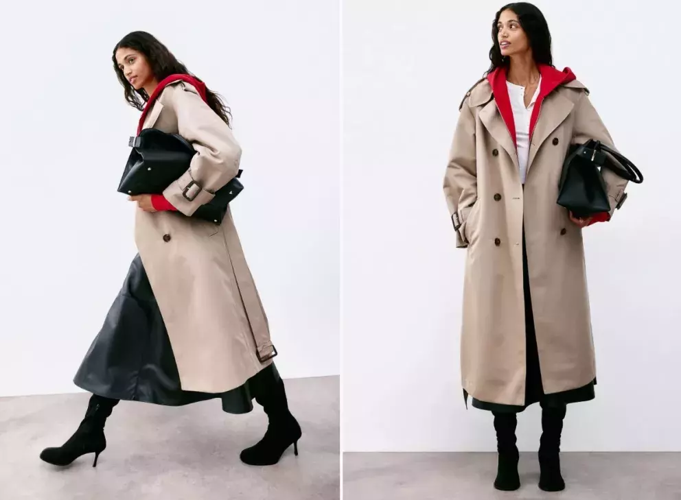 Dvouřadý trenčkot, H&M, 1 899 Kč