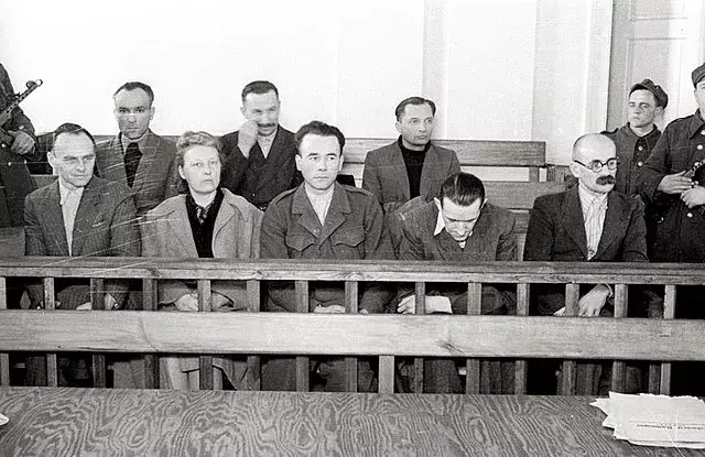 <p>Witold Pilecki během vykonstruovaného soudního procesu, během něhož byl odsouzen k trestu smrti</p>
