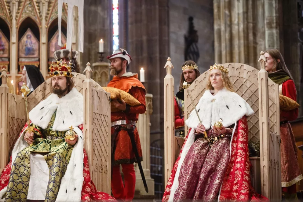 Karel IV. a jeho první manželka Blanka z Valois