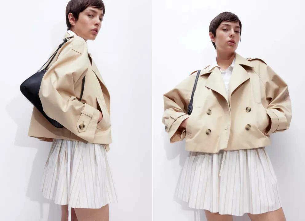 Krátký trenčkot, H&M, 719 Kč