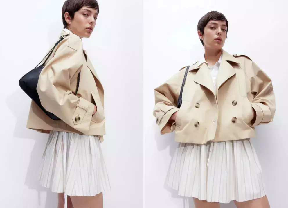 Krátký trenčkot, H&M, 719 Kč