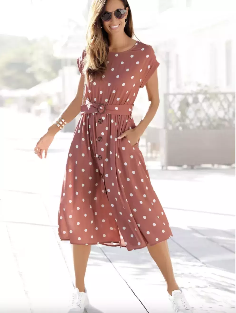 Pletené šaty s knoflíky, H&M, 839 Kč