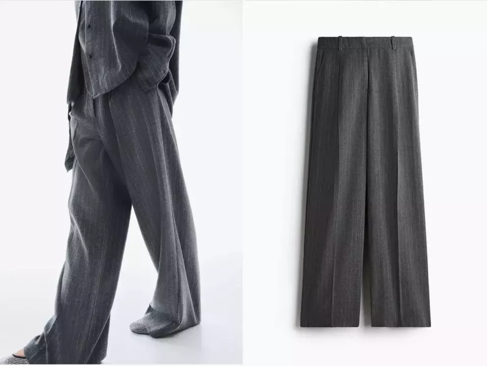 Široké kalhoty, temně hnědá, H&M, 719 Kč