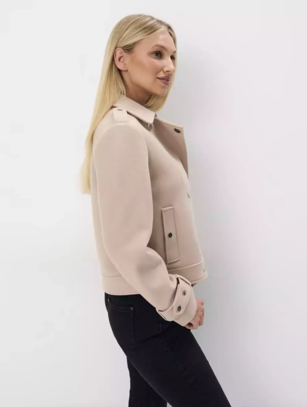 Zkrácená bunda béžová, Mohito, 999 Kč